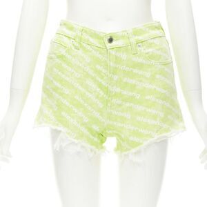 Alexander Wang Bite High Rise Denim Shorts